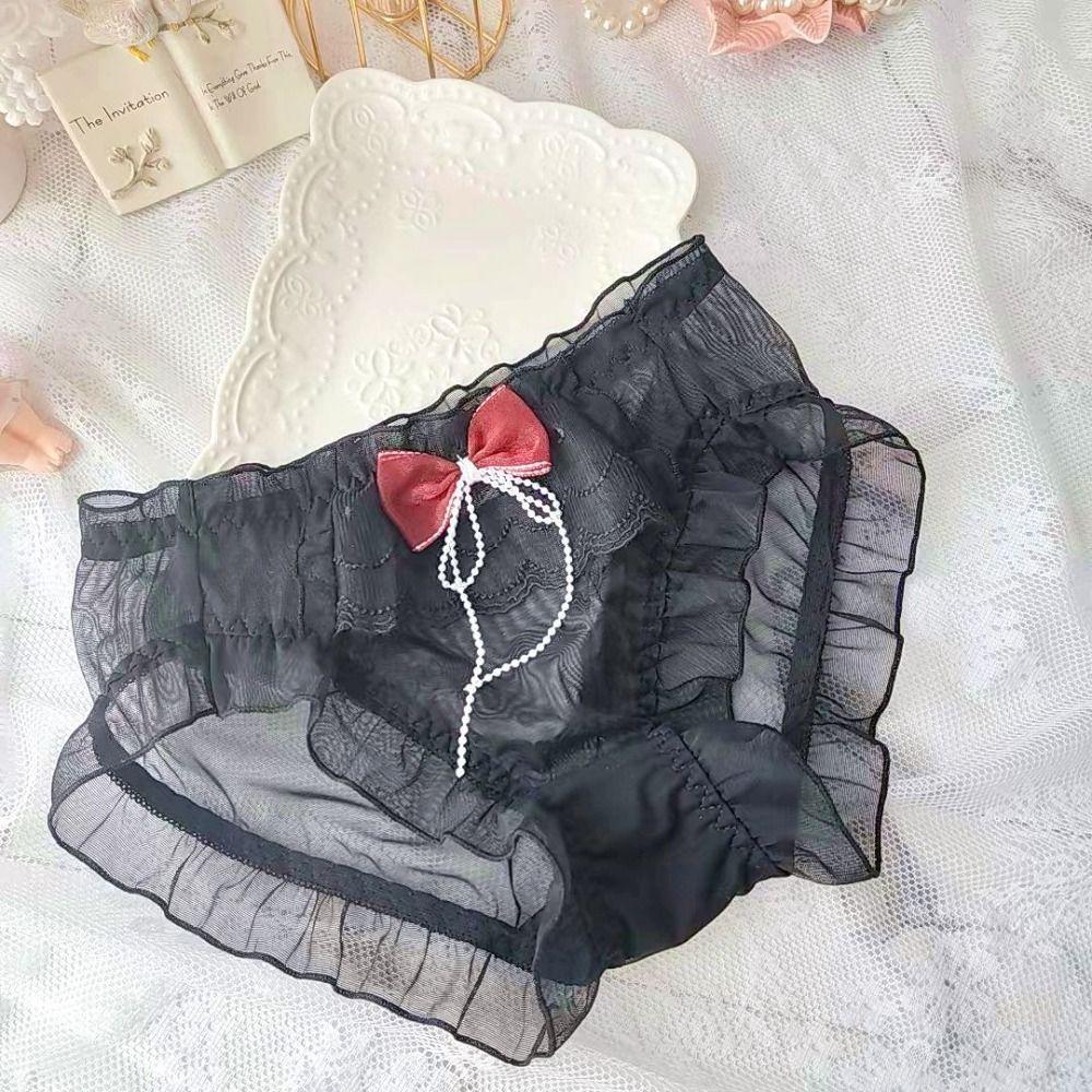 Bowknots Sexy Underwear Princess Ruffle Briefs Cute Lingerie