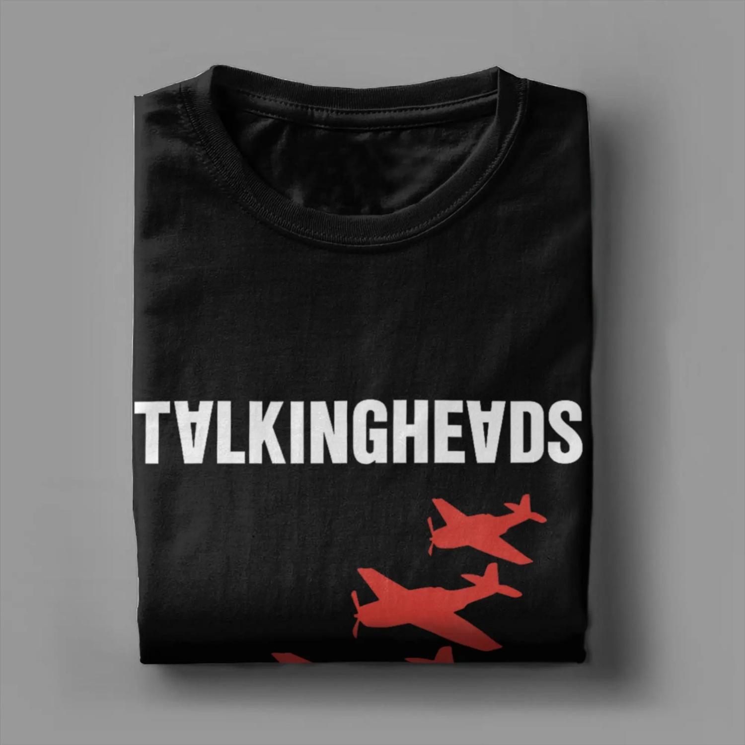 

Funny Talking Heads T-Shirts Men Crew Neck Cotton T Shirt Short Sleeve Tees Graphic Printed Clothing XXXXXL чорний
