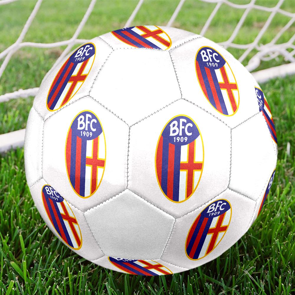 Pallone da Calcio Bologna FC, colorato, adatto a tutte le età, cucito a macchina, materiale in PVC, qualità da competizione, durevole e ad alto rimbalzo