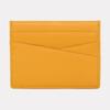 Matt Simple Cowhide Card Holder Yellow