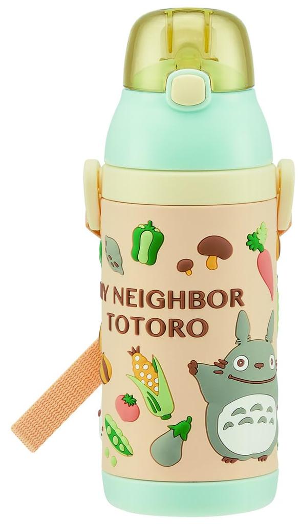 Skater Stainless Steel Water Bottle 380ml Straw Drinking 3D My Neighbor Totoro Vegetable Color Ghibli SSPV4 Children's