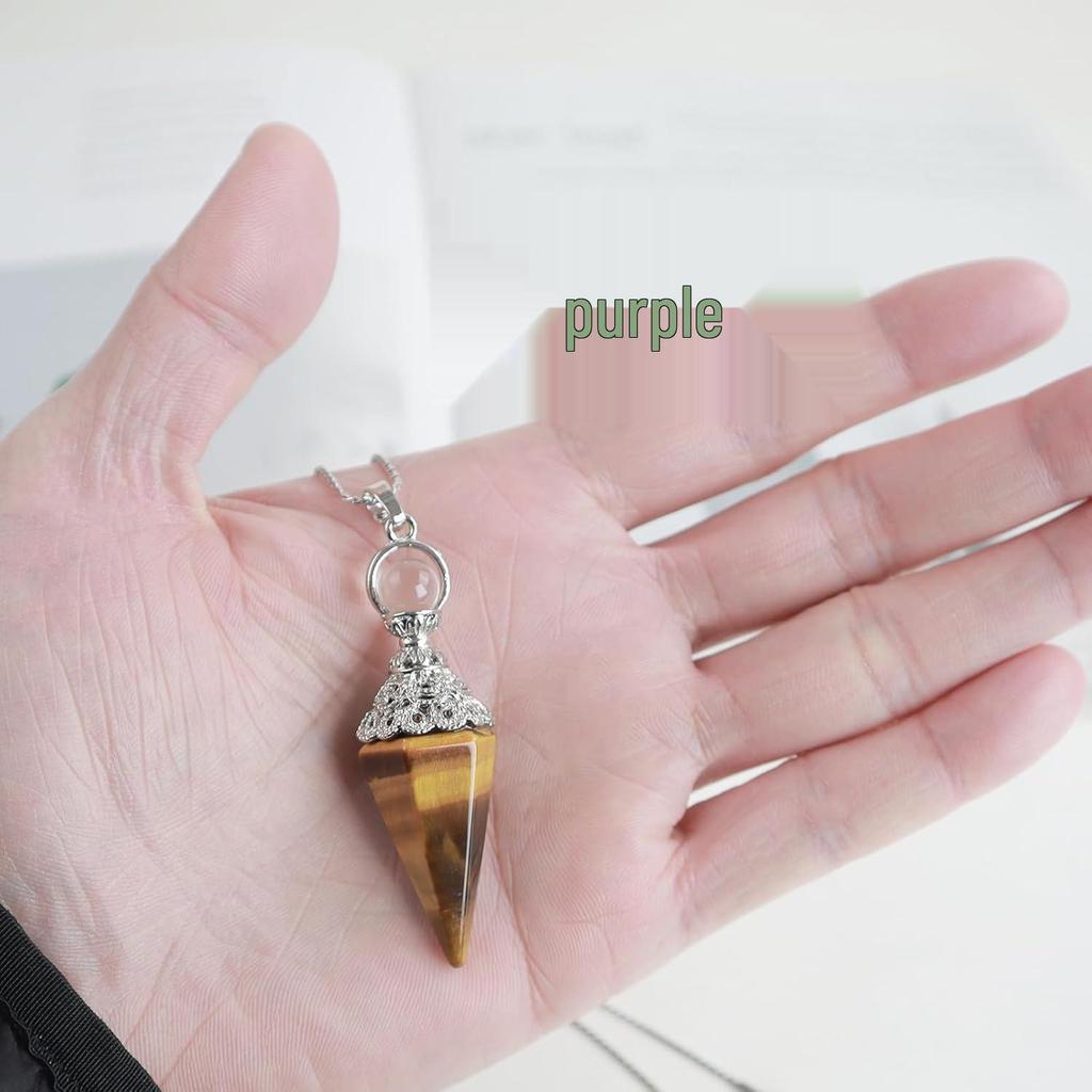 Retro European & American Crystal Hexagonal Pendulum Pendant