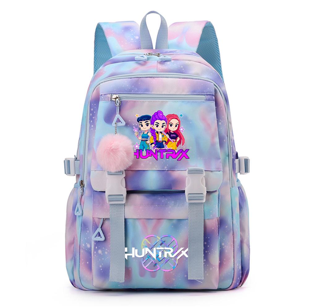Cartoon Demon Hunters Printed Backpack Schoolbag for Teenager Student Girl Boy Bookbag Large Capacity Waterproof Travel Bag Mochila