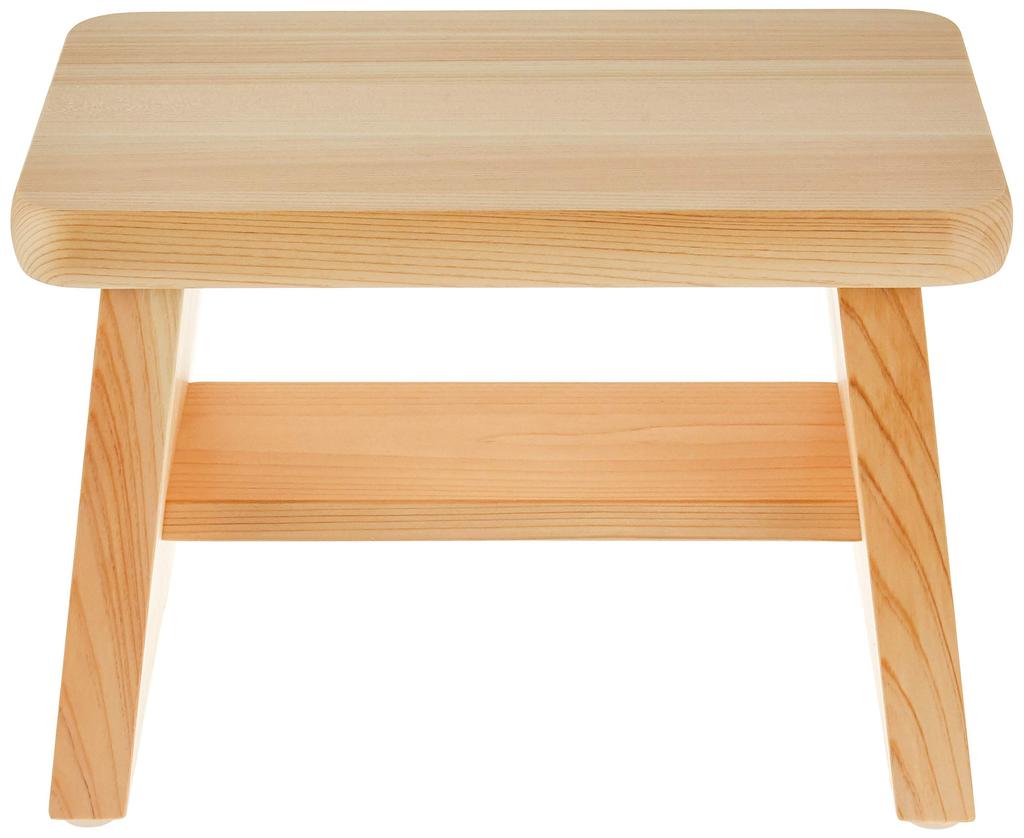 Daiwa Industrial Bath Stool, Wooden Hinoki Cypress, Made in Japan, Mildew-Resistant, Water-Repellent, Regular Size, 21cm, IR-21