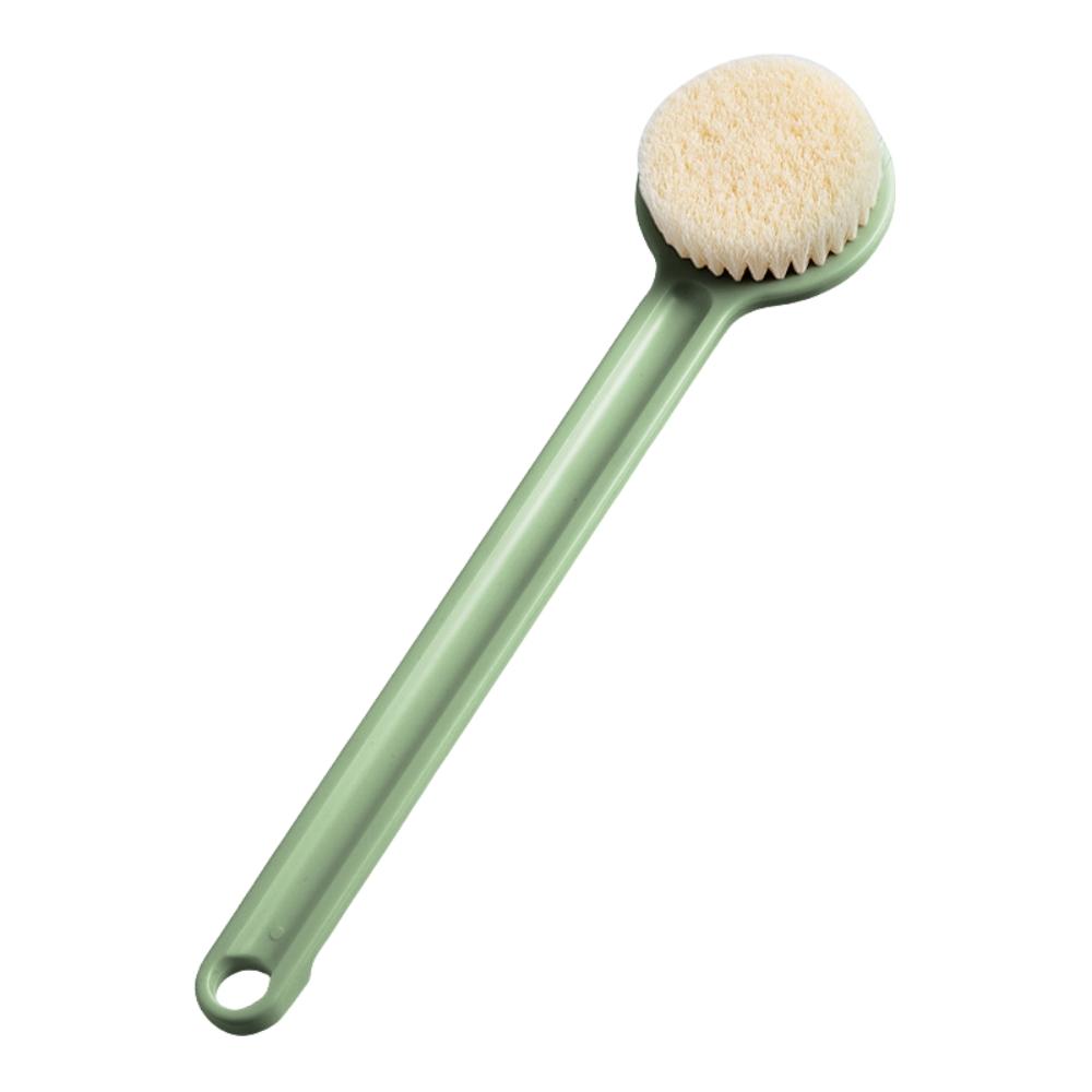 

Long-Handled Bathtub Shower Brush Bathroom Brush Body Soft Hair Washing Brush Hand Back Scrub Skin Massage Bathroom Supplies зелений