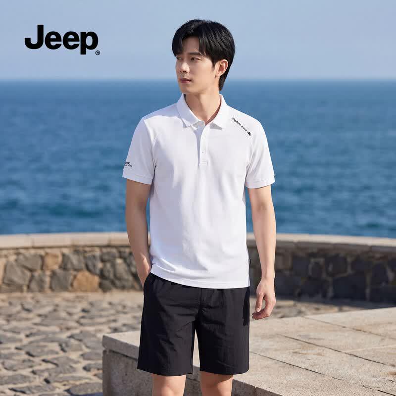 JEEP Men's Casual Short Sleeve Polo Shirt