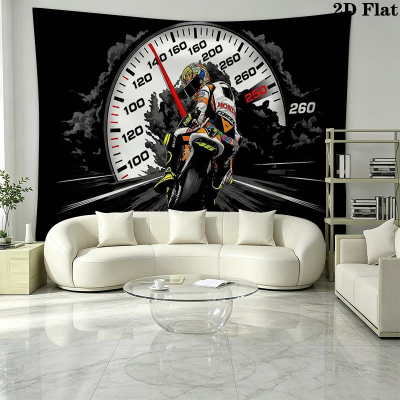 Moto Art Wall Tapestry Aesthetic Wall Hanging Printed Fabric Blanket Decorative Tapestries for Bedroom Living Room Home Decor