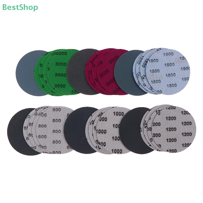 30Pcs Of 3''75MM Silicone Carbide Backed Sandpaper Discs,Sandpaper Grinding Tool(Granularity: 800/1000/1200/1500/2000/3000)