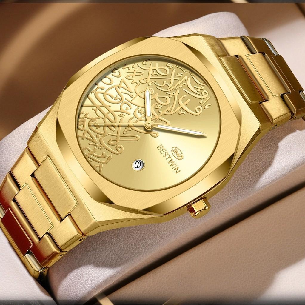 Arabic Digital Quartz Watch Men'S Watch Marble High-End Calendar Watch