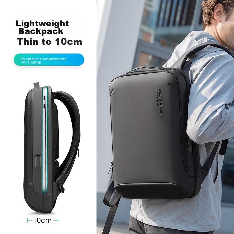MARK RYDEN Backpack for Men, Mini Lightweight Laptop Bag with Separate Wet And Dry Compartments, Business Travel Backpack, MR9008 Elegant Black