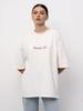 Oversized T-Shirt with Russian Girl Embroidery