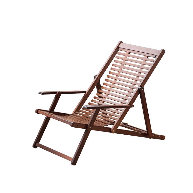 Premium Widened Bamboo Folding Lounge Chair for Home & Outdoor Use - Reinforced & Cool for Summer Relaxation