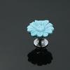 KAK Chrysanthemum Ceramic Handles Drawer Knobs Cupboard Door Handles for Kids Room Cabinet Handles with screws Furniture Handles