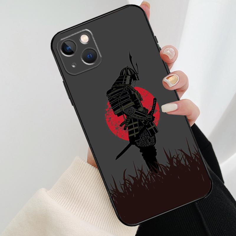 Japanese Samurai Warrior Phone Case For iPhone 17 Pro Max 16 15 14 11 12 13 Pro Max mini 15 16 Plus 16e 17 Air Cover