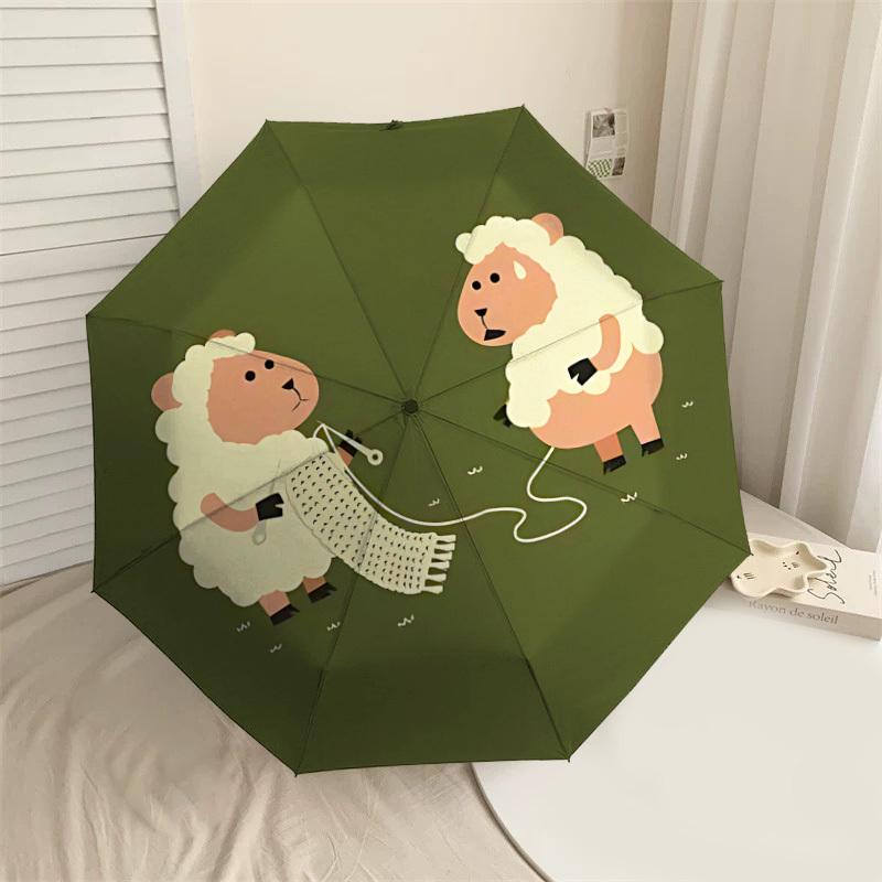 

1PC sheep sweater Umbrella-8-Rib Reinforced, Automatic Open, Lightweight & Durable, Cute Fashion Accessory for Outdoor-P51