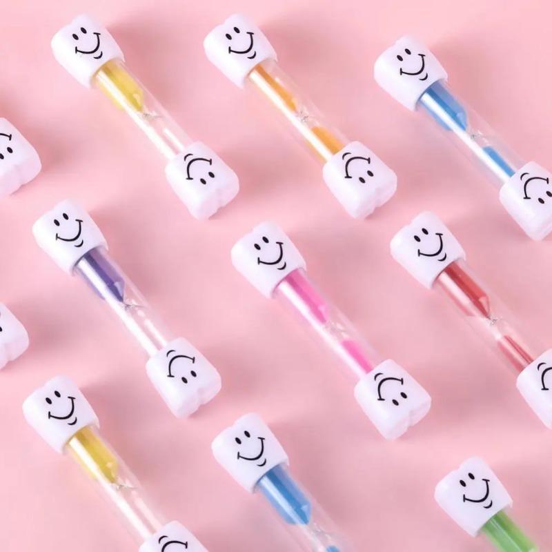 2 Minutes Smiling Face Tooth Brushing Hourglass Creative Sand Clock Toothbrush Timer Desktop Ornament For Children Kids Gifts