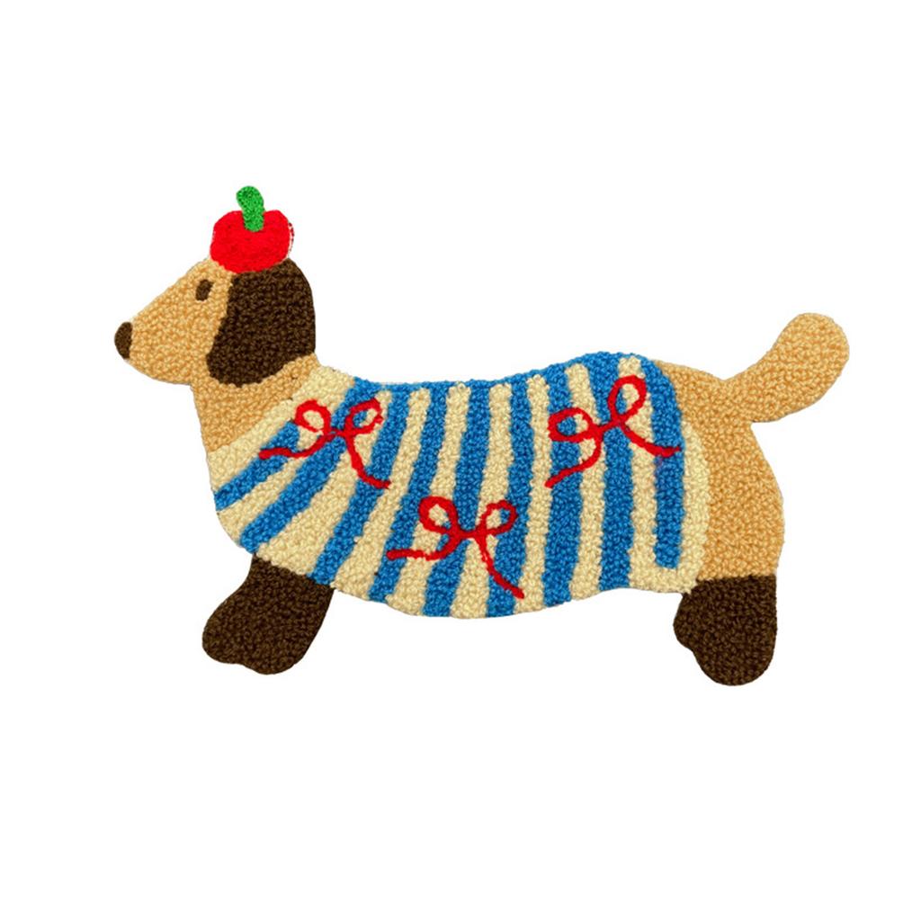 Embroidery Terry Cloth Dog Patches for Craft Hair Clip Project Headband Dog Appliques Headwear Patches Clothing Decors