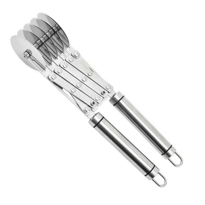 Stainless Steel Multiwheel Youtiao Cutter With Pizza And Pastry Blade For Kitchen Use