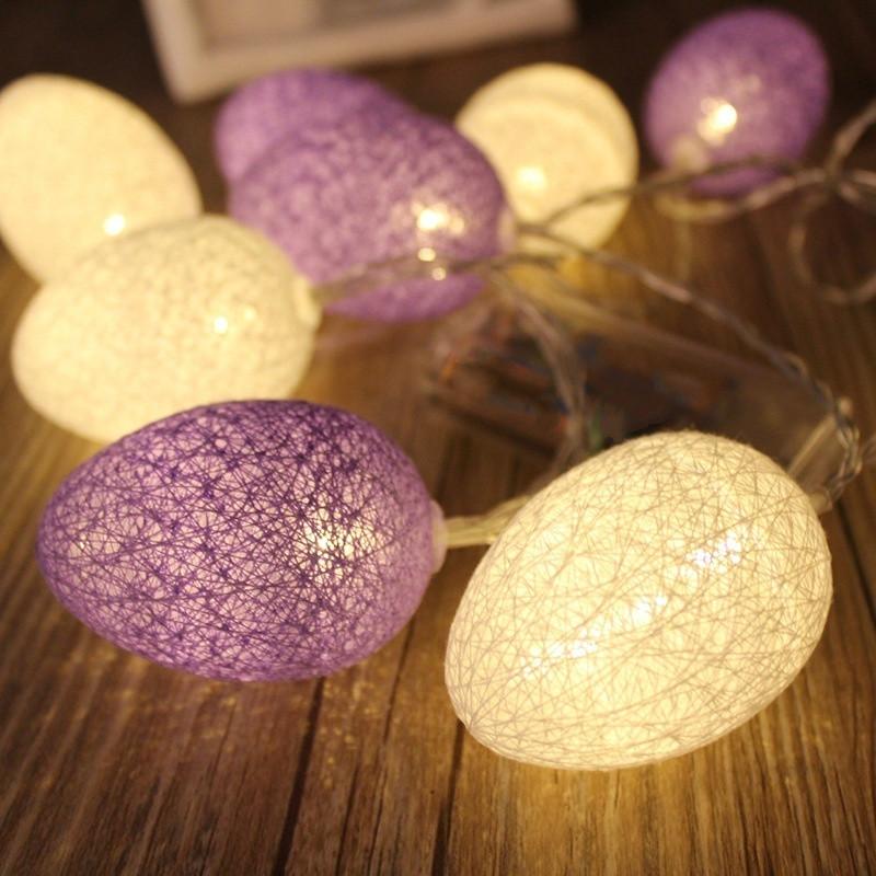 Новый шар светодиодный хлопковая проволока яичные огни строка рождественское пасхальное — фото 10