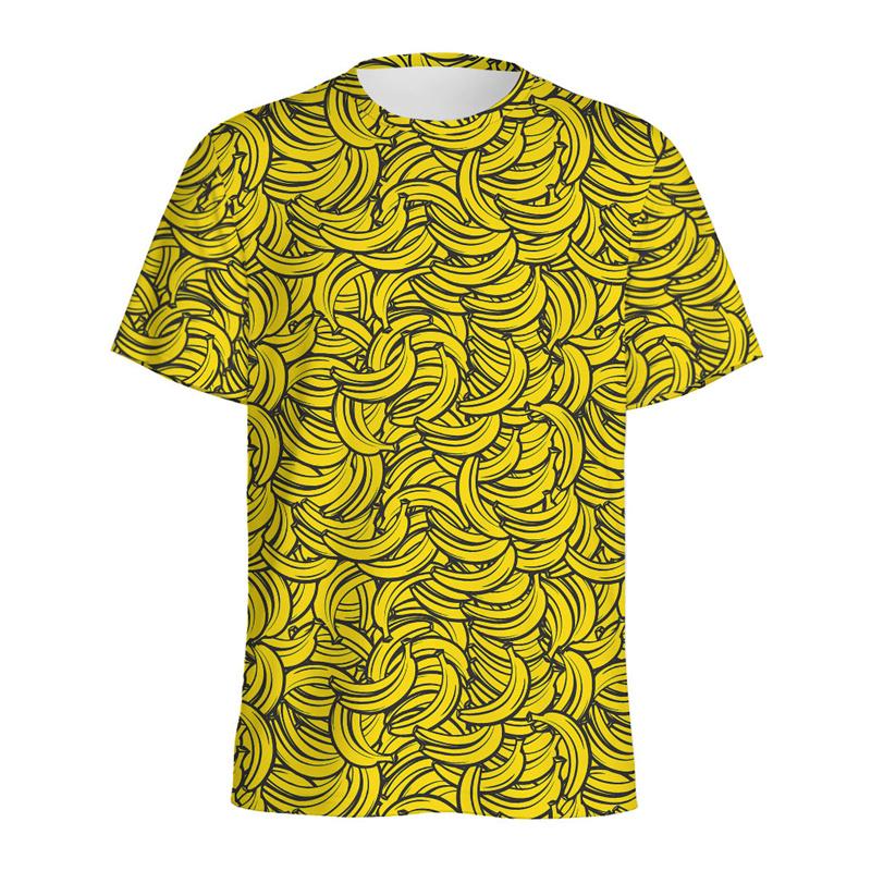Aloha Banana 3d Printed T-shirt For Men Fashion Casual Short Sleeve Tops Summer Fruits Graphic Tees Kids Y2k Cartoon T Shirts