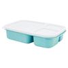 Boîte à bento à 3 compartiments, boîte à lunch en paille, boîte de conservation alimentaire en plastique, compatible micro-ondes et lave-vaisselle.