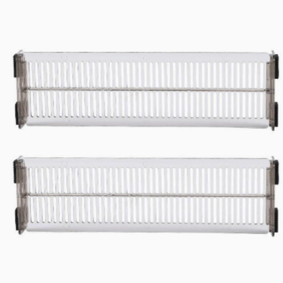 Set of 2 Adjustable Drawer Separators/Expandable Organizer for Wardrobe, Kitchen, And Office Storage/Easy to Carry And Lightweight