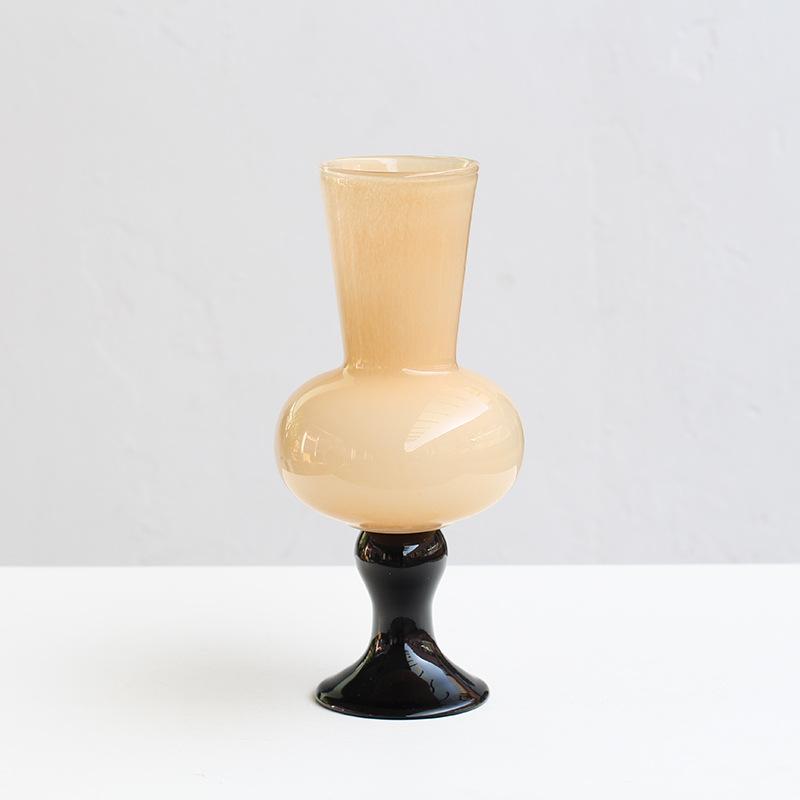 Glass Vase Vintage Glass Bottle Flower Vase Color Geometric Stitching Hydroponics Terrarium Home Decoration Accessories