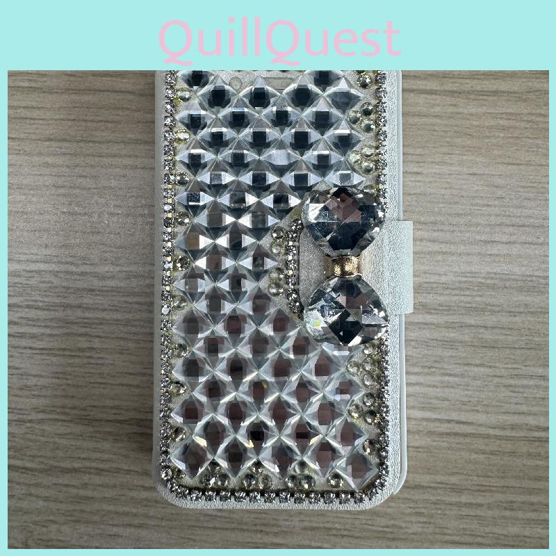 Iphone Style Flip Case With Water Diamonds Decoration Fashion Fall Prevention