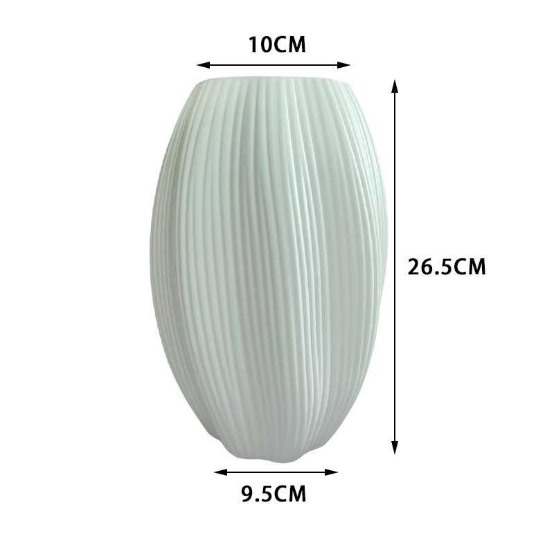 Nordic White Flower Vase Imitation Ceramic Plastic Flower Vase Living Room Desktop Decoration Wedding Centerpiece Arrangement