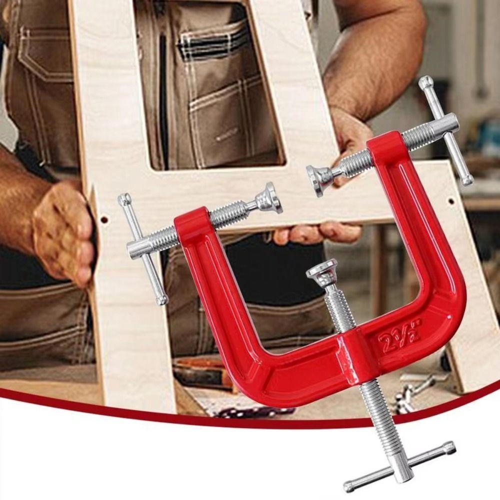 2-1/2” G-Clamp Woodworking Clamp Adjustable Fixing Clip High Durability 3 Way Edge Clamp  DIY