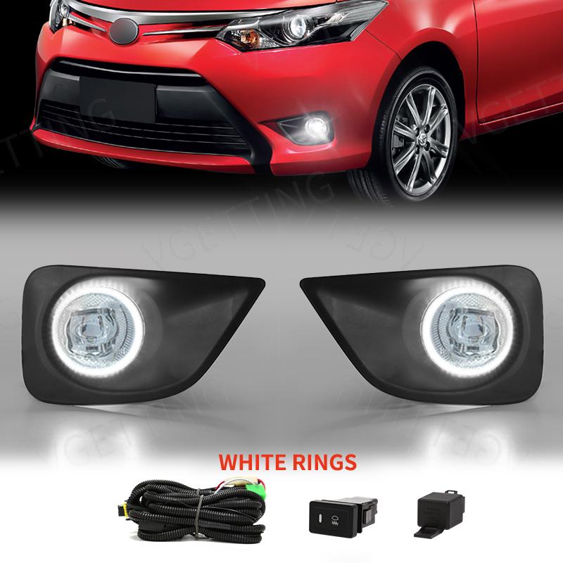 For Toyota Vios/Yaris Sedan 2013 2014 2015 2016 2017 Led Fog Light Daytime Running Lamp DRL Turn Signal Auto Car Accessories 12V