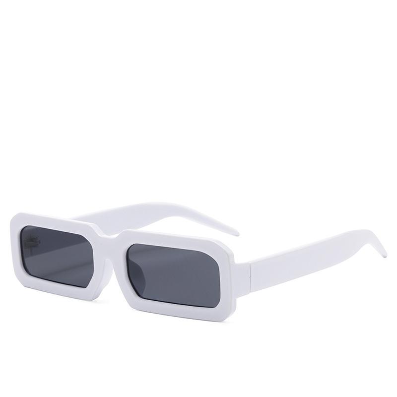 Trendy Luxury Rectangle Sunglasses Vintage Fashion Designer Sun Glasses with UV400 Protection for Men and Women PC Frame