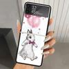 Süßes Kaninchen Baby Kaninchen Harte PC Handyhülle Für Samsung Galaxy Z Flip 6 5 4 3 Schwarze Hülle ZFlip6 Flip5 Flip4 5G Faltbar Druck Ca