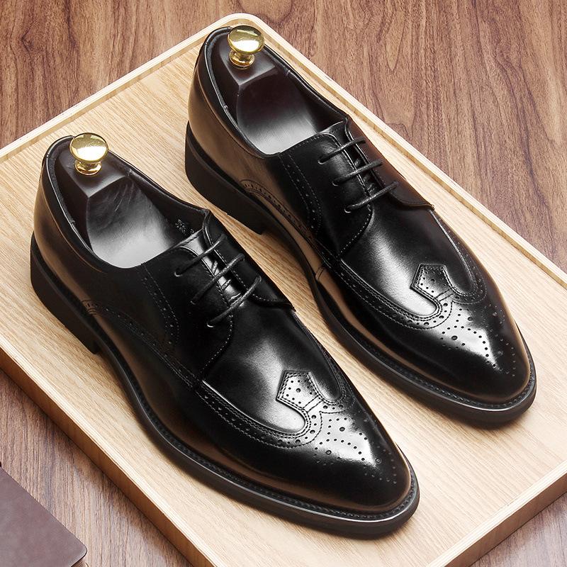 Men's Leather Shoes 35 Genuine Leather 36 Men's Business Dress 37 British 45 Autumn 46 Large Size 47 Youth 48 Wedding Men's Shoes