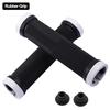 PE Rubber MTB Grips Alloy Cuffs Bilateral Lock Bicycle Handle Grip Anti-skid Cycling Handlebar Sleeve BMX Bike Accessories