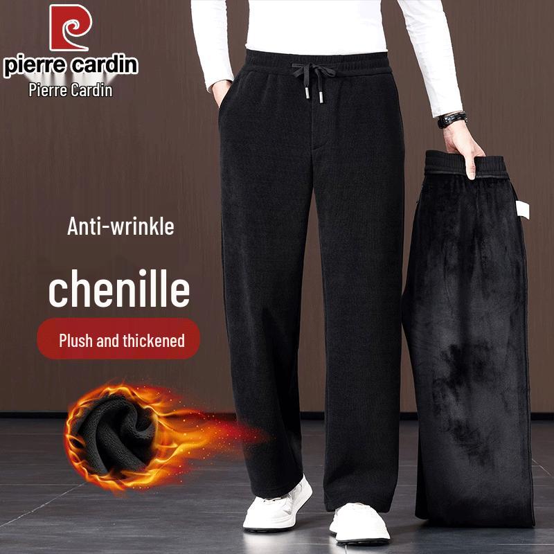 Pierre Cardin Men's Premium Chenille Straight-Leg Fleece-Lined Trousers