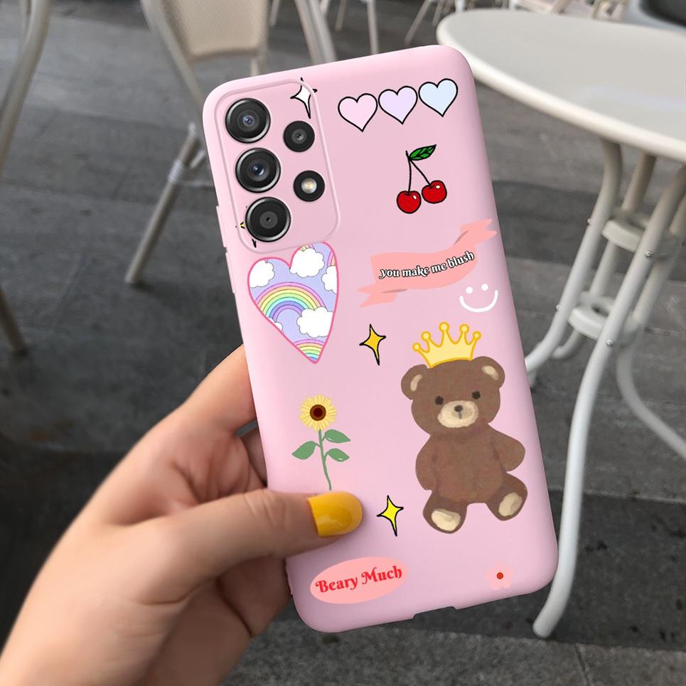 For Samsung Galaxy M32 M33 M13 M23 M12 M53 Phone Case Back Cover Dinosaur Bear Cartoon Child Fundas For Samsung M13 M23 M33 5G