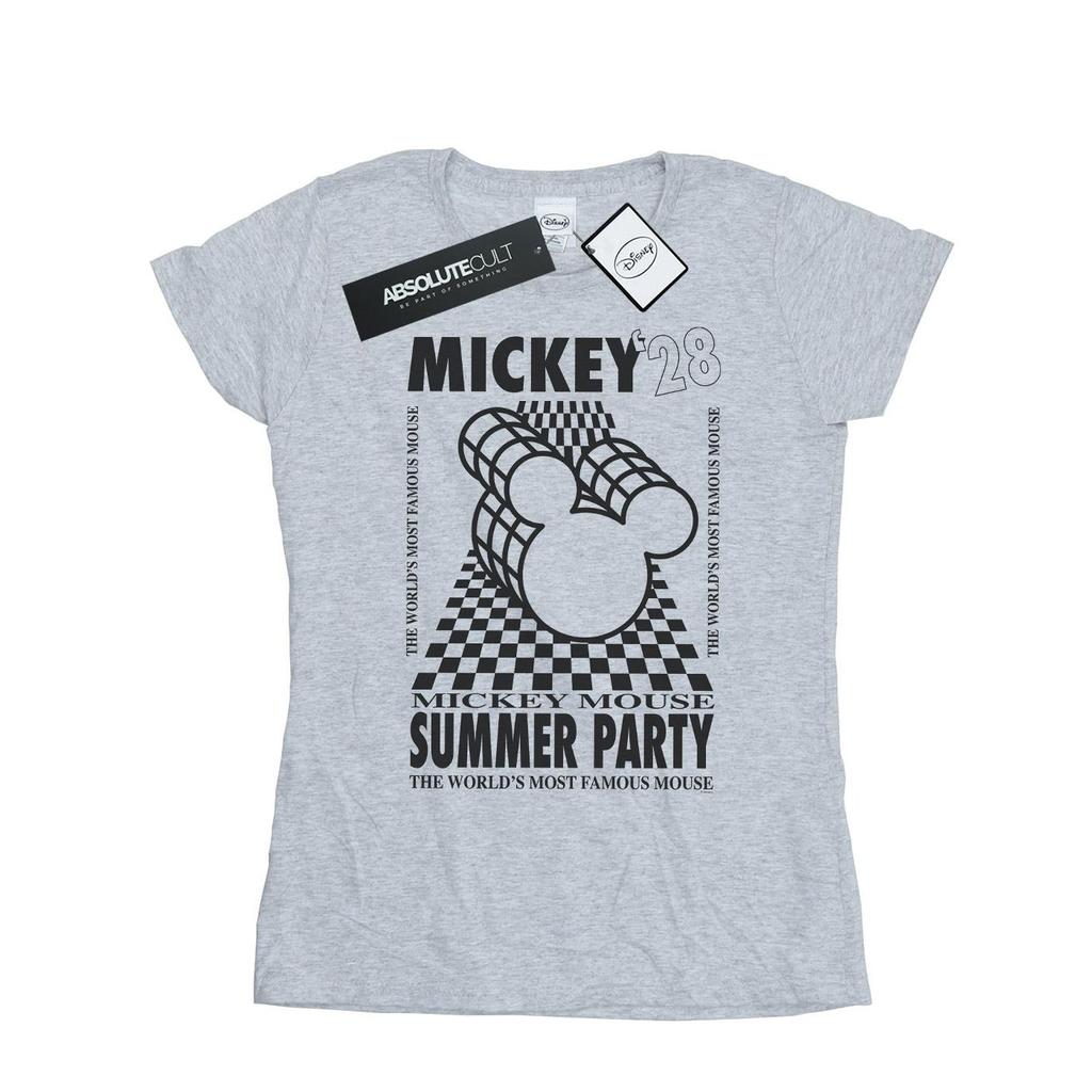 Disney Womens/Ladies Mickey Mouse Summer Party Cotton T-Shirt