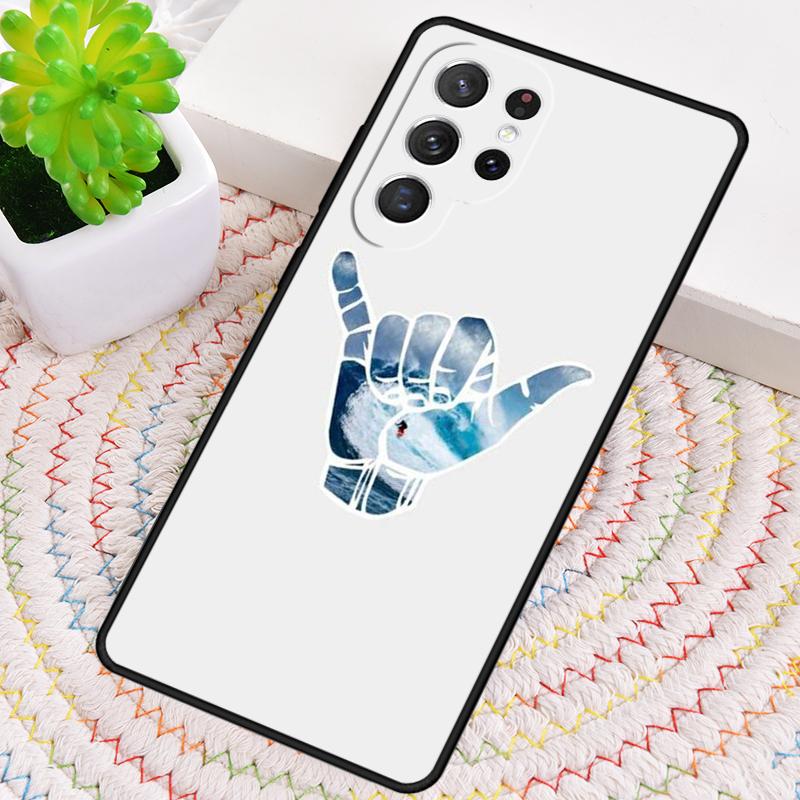 Surfer Surf Hang Loose Shaka TPU Phone Case For Samsung Galaxy note 10 pro S26 S25 S24 S23 S22 Ultra Plus S21 FE S20 Cover