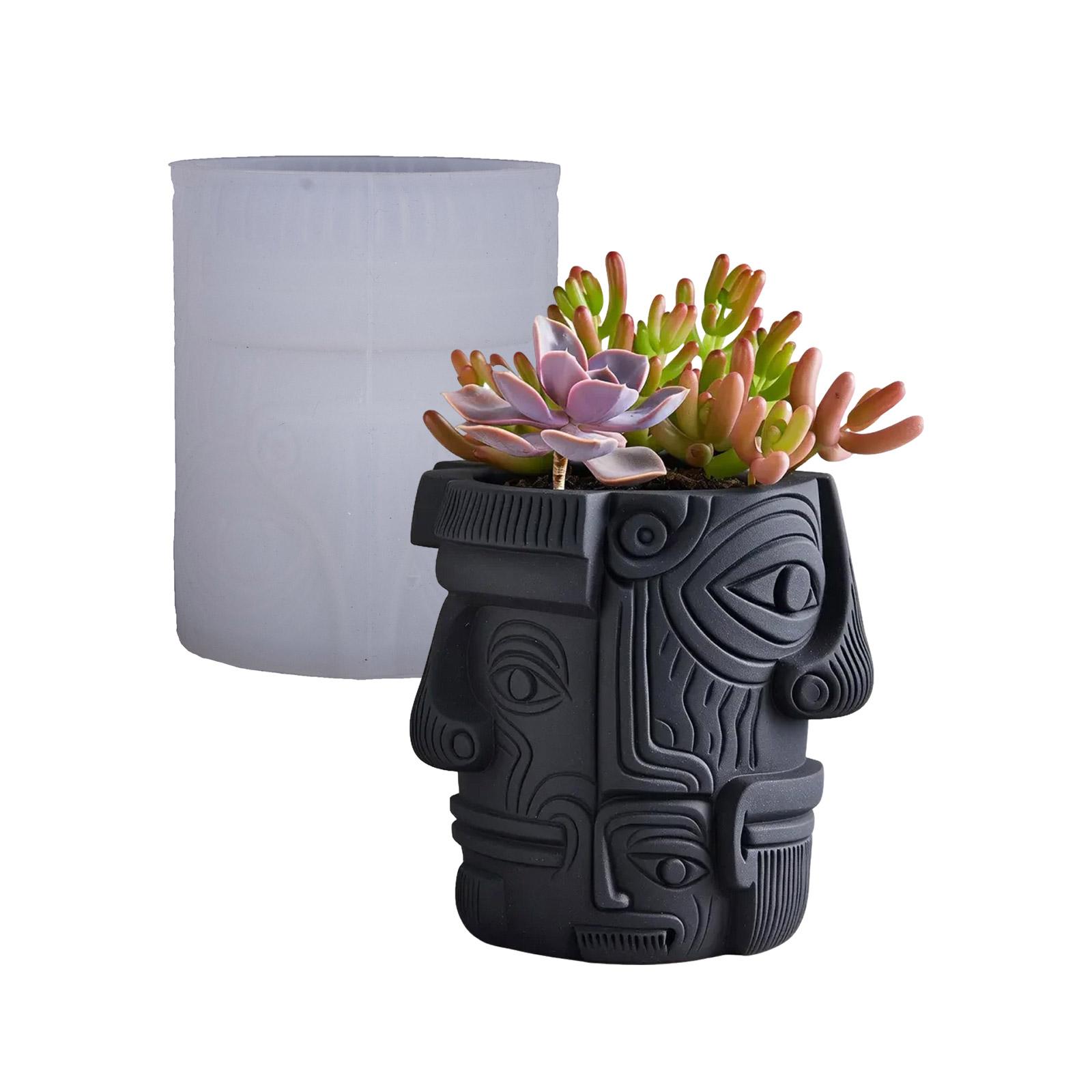 Multi Purpose Face Planter Silicone Mold For Handmade Resin Jewelry And Succulent Decorations 1