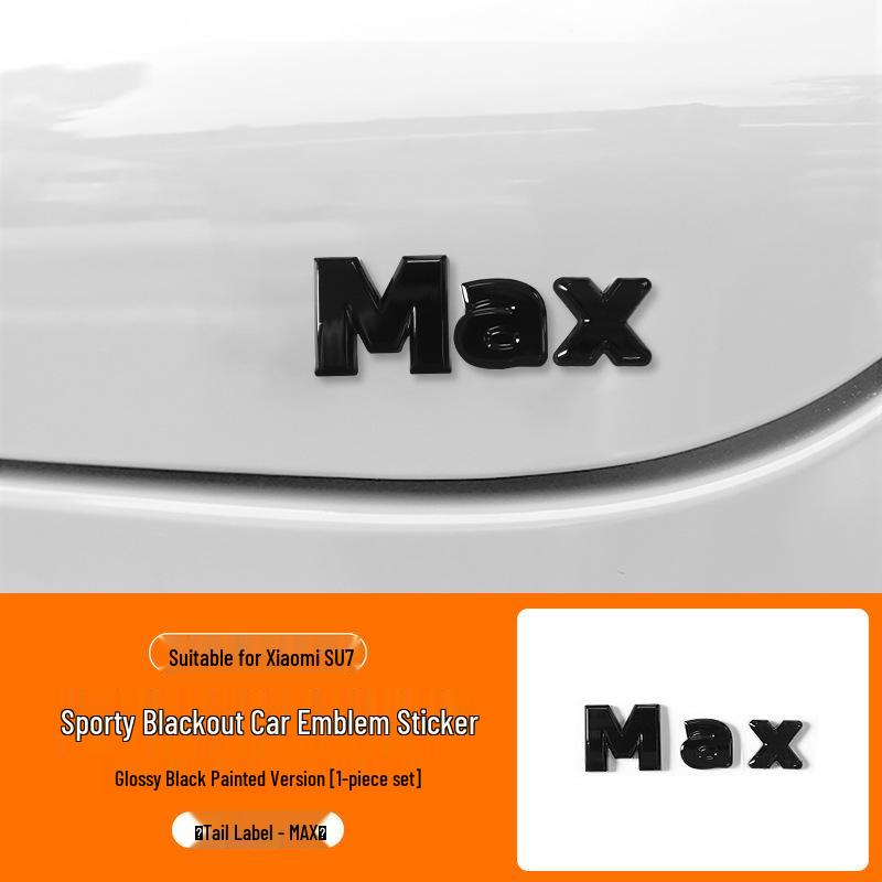 Xiaomi SU7 Genesis Edition Black Car Tail Badge Lettering Modification Sticker