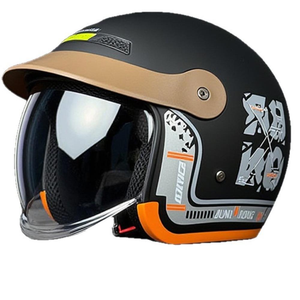 Electric Motorcycle Helmet Brim Men's and Women's Four-season Winter Warm and Anti-fog Helmet