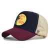 Cappellino a Rete con Visiera Curva e Ricamo a Punto Croce - Cappello da Sole Estivo