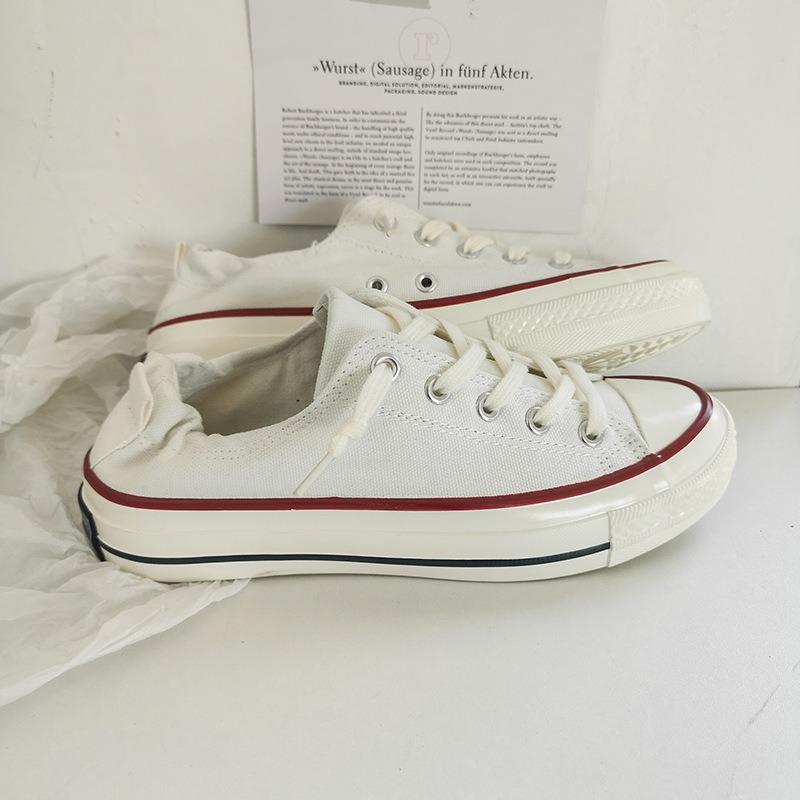 New student one-pedal lazy shoes board shoes retro canvas shoes 116