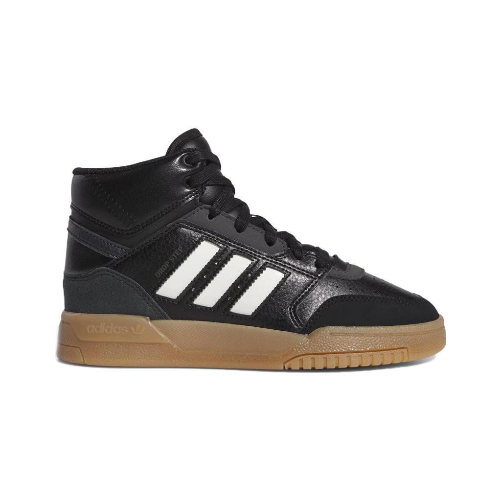 Adidas Originals Drop Step Round Toe Comfortable Non-Slip Durable High-Top Kids Skate Shoes Kids Skate Shoes Black IF2718