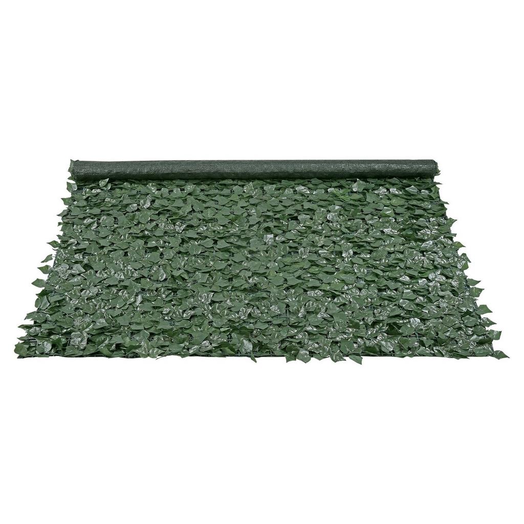 Ivy Privacy Fence, 1830 x 2440 mm Artificial Green Wall Screen, Greenery Ivy Fence with Mesh Cloth Backing and Strengthened Joint, Faux Hedges Vine