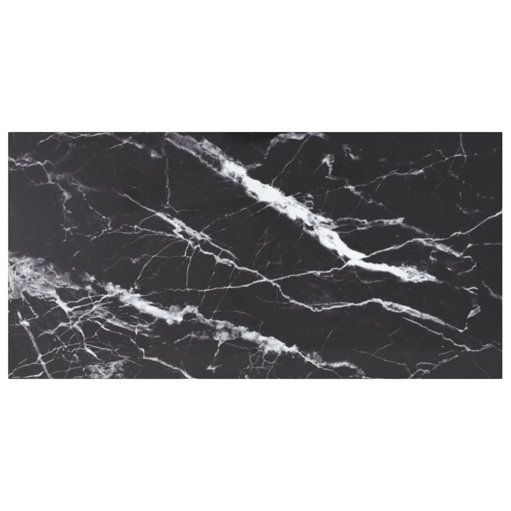 Vidaxl Tischplatte, Schwarz, 100X50 Cm, 6 Mm, Glas Mit Marmormuster