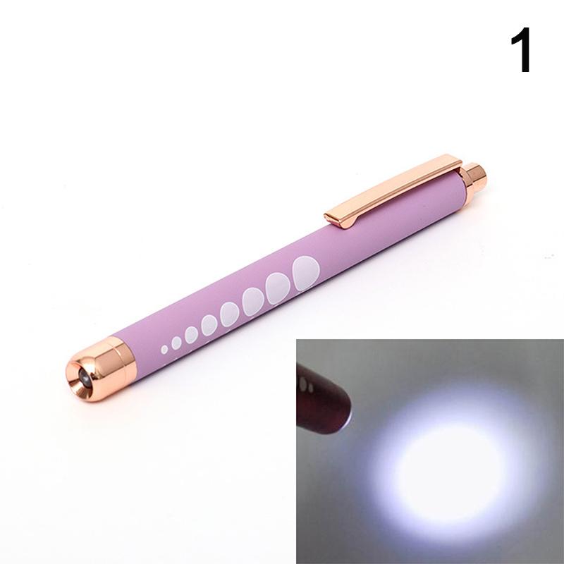 LED Medical Penlight Flashlight With Pupil Gauge Pocket Clip Pen Light For Doctor Nurse Diagnosis