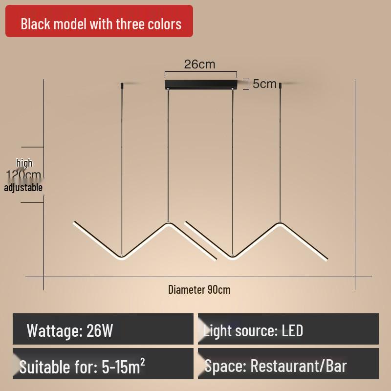 

Скандинавский геометрический линейный подвесной светильник для обеденного стола