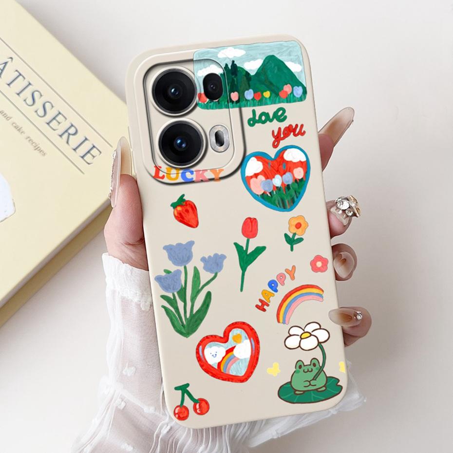 Cute Cartoon Phone Case For OPPO Reno13 Pro / Reno13 / Reno13 F 4G 5G Soft Silicone Protective Cover For Oppo Reno 13 13F 13Pro